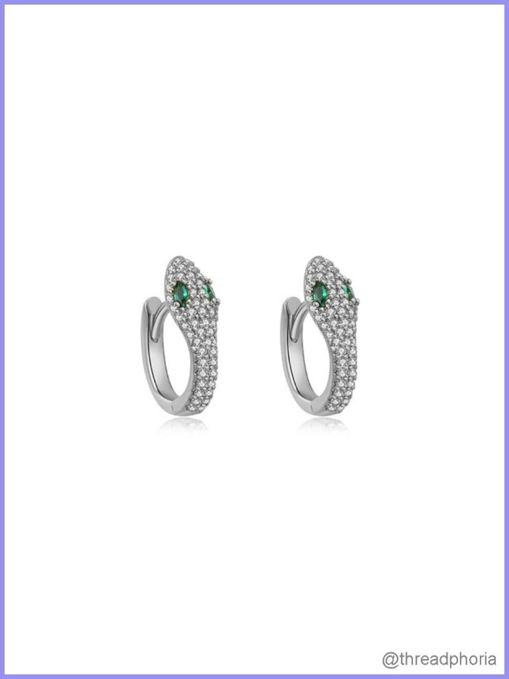 Snake Dangle Earrings Cubic Zirconia Gold Plated Hypoallergenic Gothic